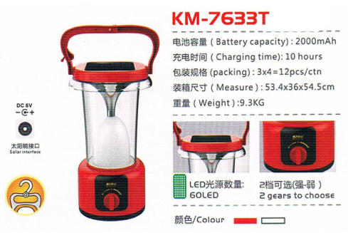 KM-7633T ไฟฉายตะเกียงเจ้าพายุ LED KM-7633T ไฟฉายตะเกียงเจ้าพายุ LED