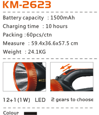 KM-2623 ไฟฉายฉุกเฉิน LED KM-2623 ไฟฉายฉุกเฉิน LED