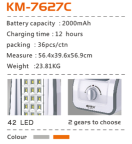 KM-7627C ไฟฉายฉุกเฉิน LED KM-7627C ไฟฉายฉุกเฉิน LED