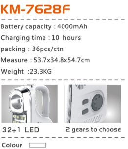 KM-7628F ไฟฉายฉุกเฉิน LED KM-7628F ไฟฉายฉุกเฉิน LED